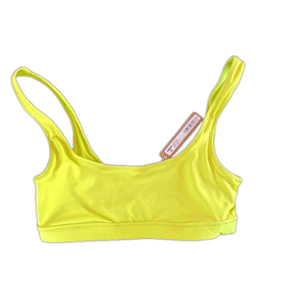 Skims XXS SWIM TANK BIKINI TOP Citrus Yellow NWT